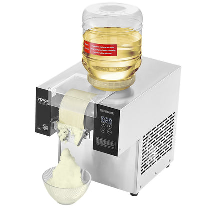 Commercial Snowflake Ice Machine, 375LBS/24H Snowflake Ice Maker, Stainless Steel Ice Shaver Machine, V952-FLXNBJFLLEDPXZ9CHV3
