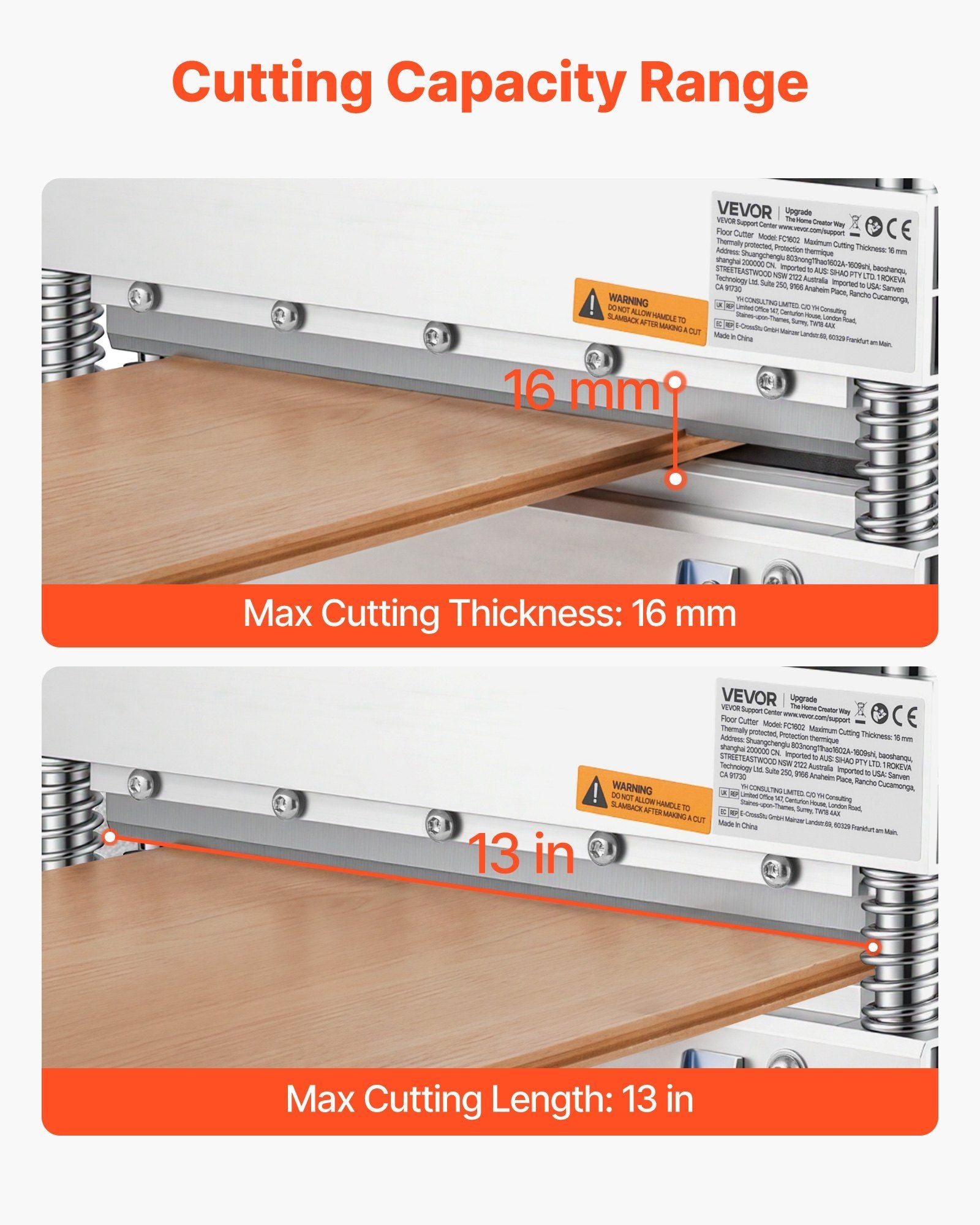 330mm Vinyl Floor Cutter, 16mm Thick Laminate Flooring Cutter with 15 degrees/30 degrees/45 degrees V952-FLXQGDBQGJ13VSPVE001V0
