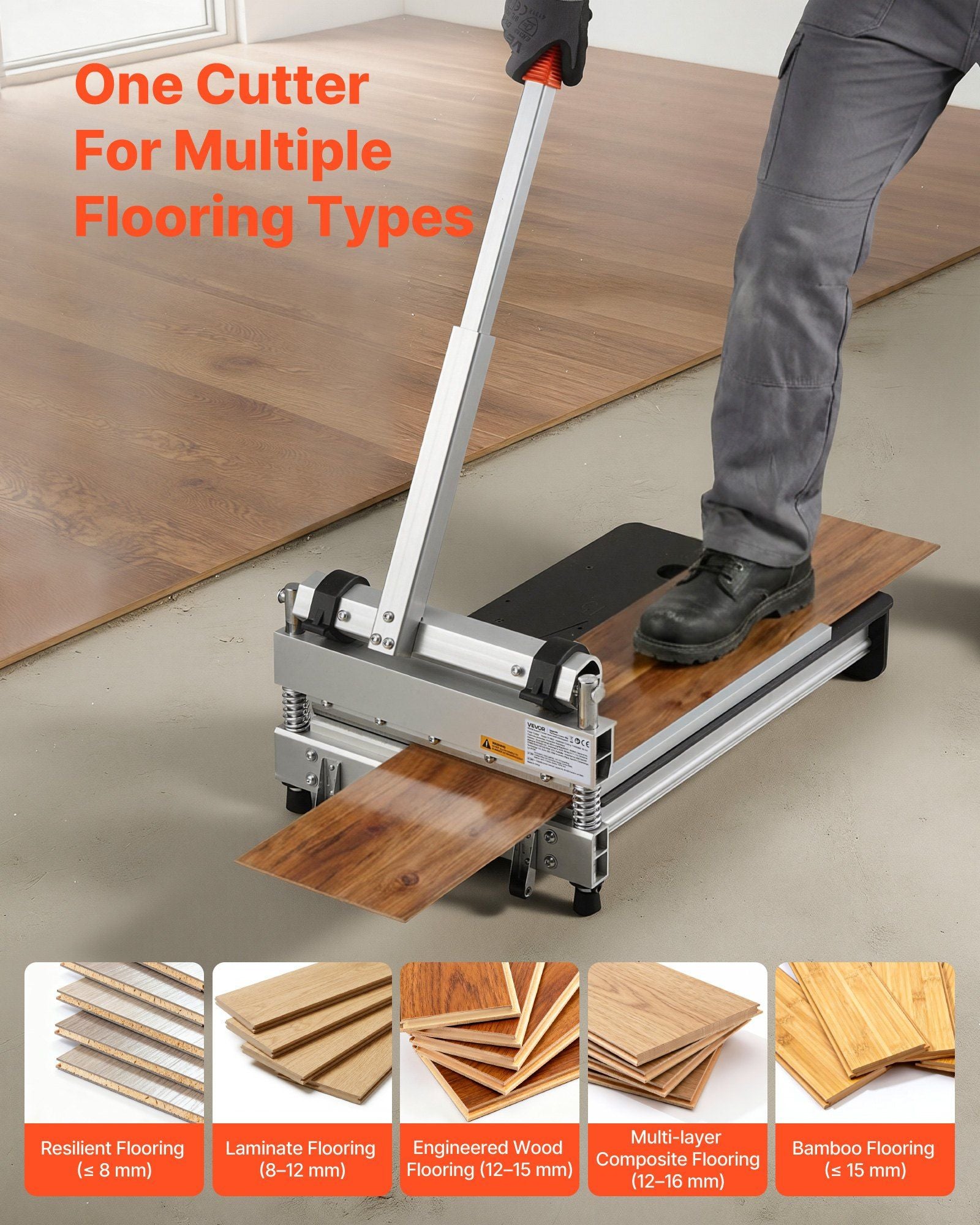 330mm Vinyl Floor Cutter, 16mm Thick Laminate Flooring Cutter with 15 degrees/30 degrees/45 degrees V952-FLXQGDBQGJ13VSPVE001V0