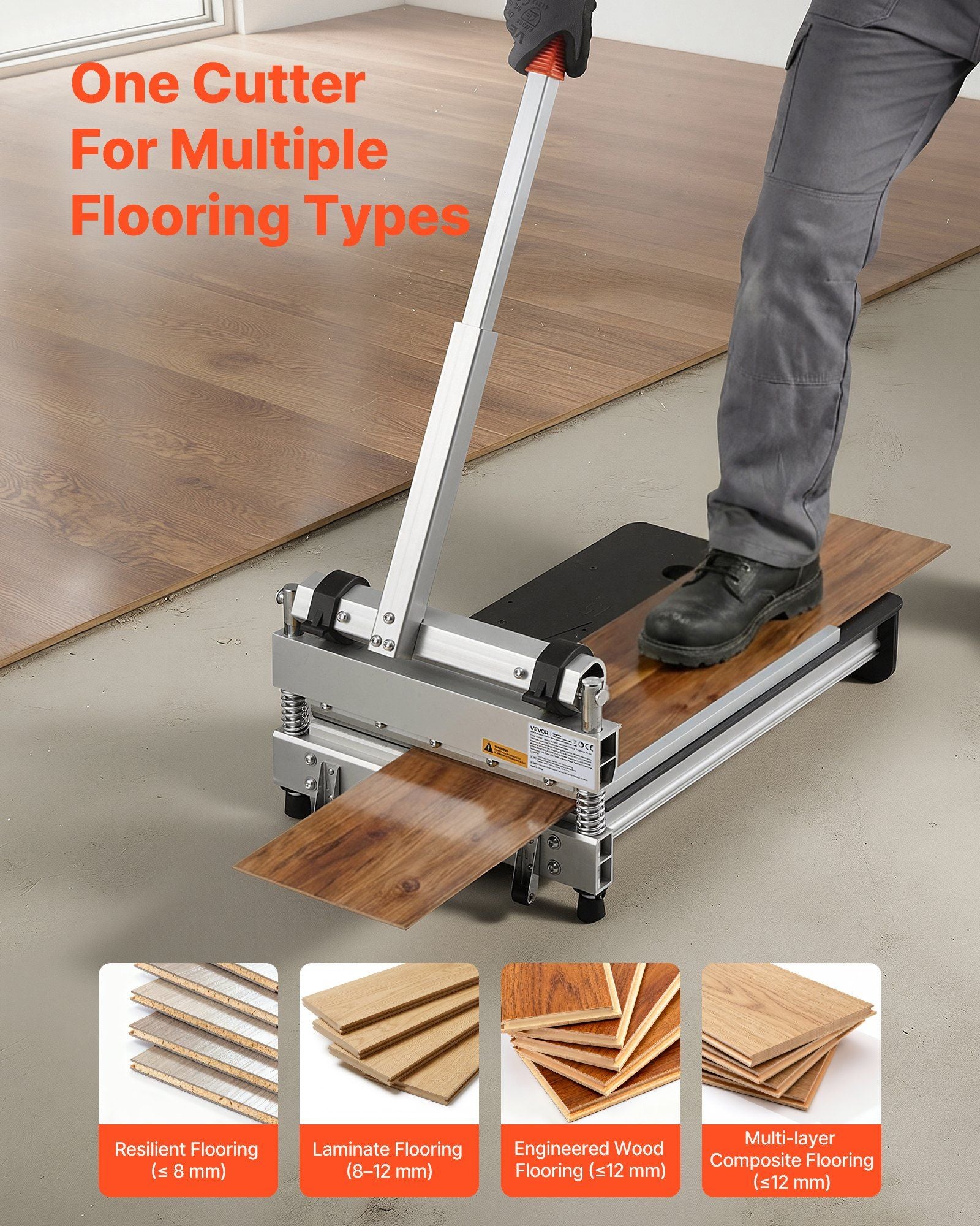 330mm Vinyl Floor Cutter, 12mm Thick Laminate Flooring Cutter with 15 degrees/30 degrees/45 degrees V952-FLXQGDBQGJ13YQW5R001V0