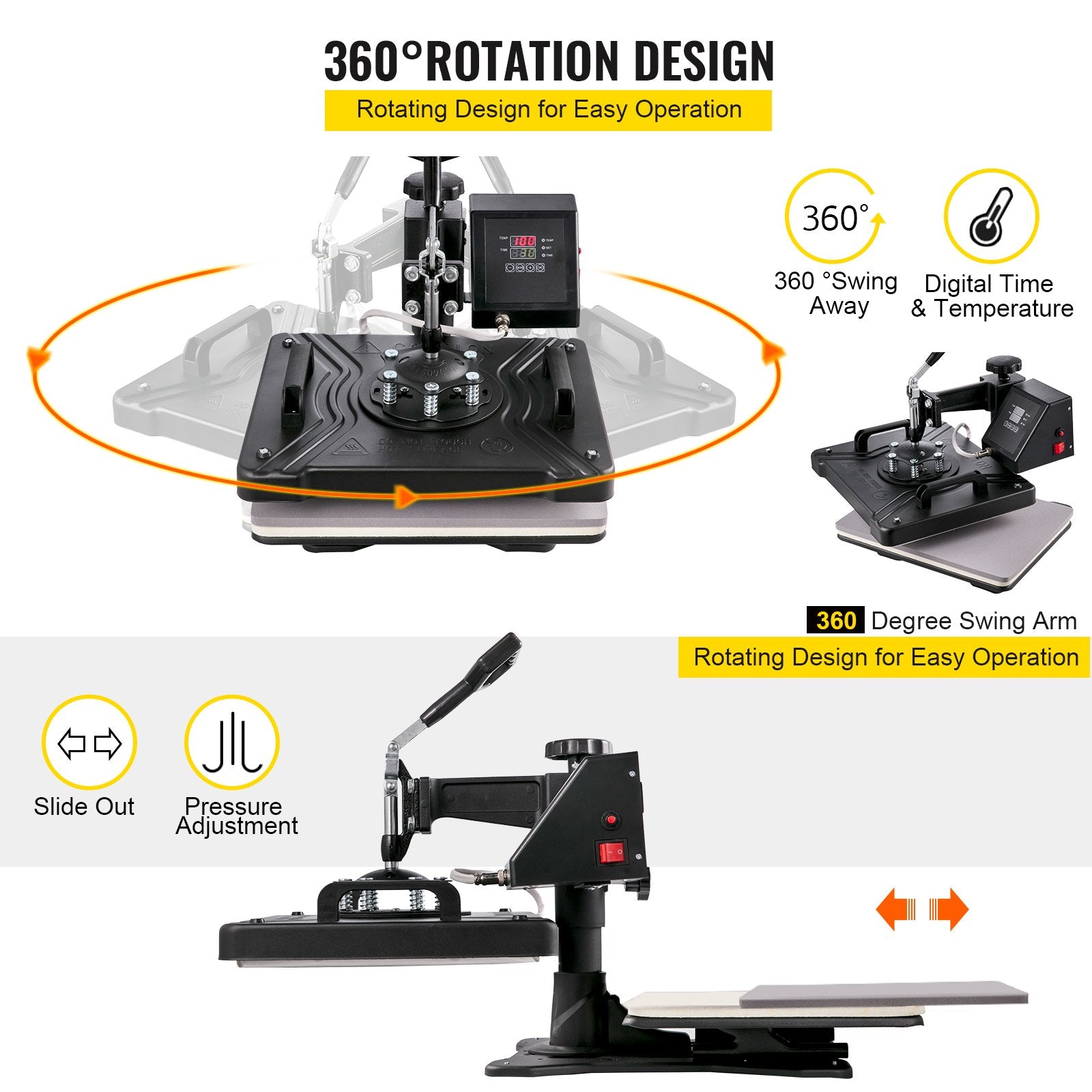 New Digital Clamshell 12" X 15" (29 X 38cm) Heat Transfer Press T-Shirt Sublimation Machine V952-FM1151DGNTHJ00001V3