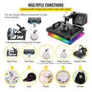 New Digital Clamshell 12" X 15" (29 X 38cm) Heat Transfer Press T-Shirt Sublimation Machine V952-FM1151DGNTHJ00001V3