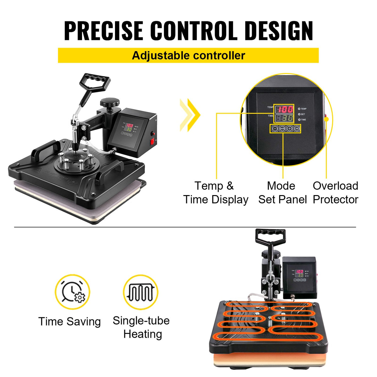 5 In1 12" X 15" (30 X 38cm) Heat Transfer Press + 28 Inch Vinyl Cutter Machine Kit Software V952-FM1151+KZJ-720001V3