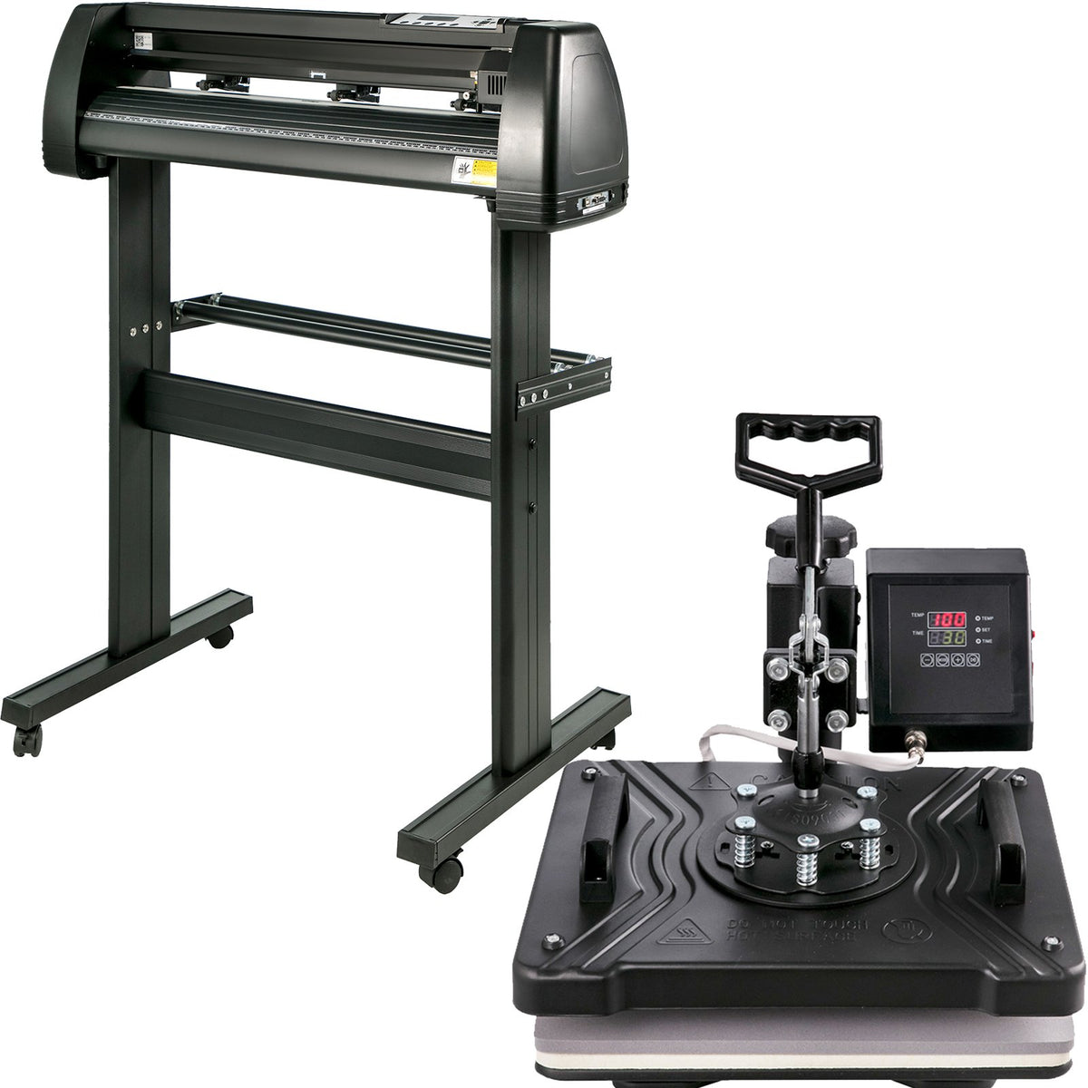 5 In1 12" X 15" (30 X 38cm) Heat Transfer Press + 28 Inch Vinyl Cutter Machine Kit Software V952-FM1151+KZJ-720001V3