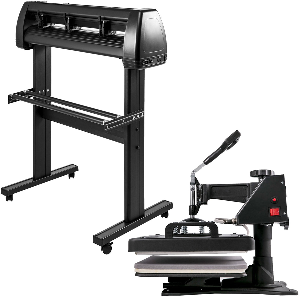 5 In1 12" X 15" (30 X 38cm) Heat Transfer Press + 28 Inch Vinyl Cutter Machine Kit Software V952-FM1151+KZJ-720001V3