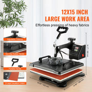 1400W Heat Press Machine 8 In 1 Sublimation Steel Frame Heat Presses with Temperature And Time Control V952-FM1181DGNTHJ00001V3