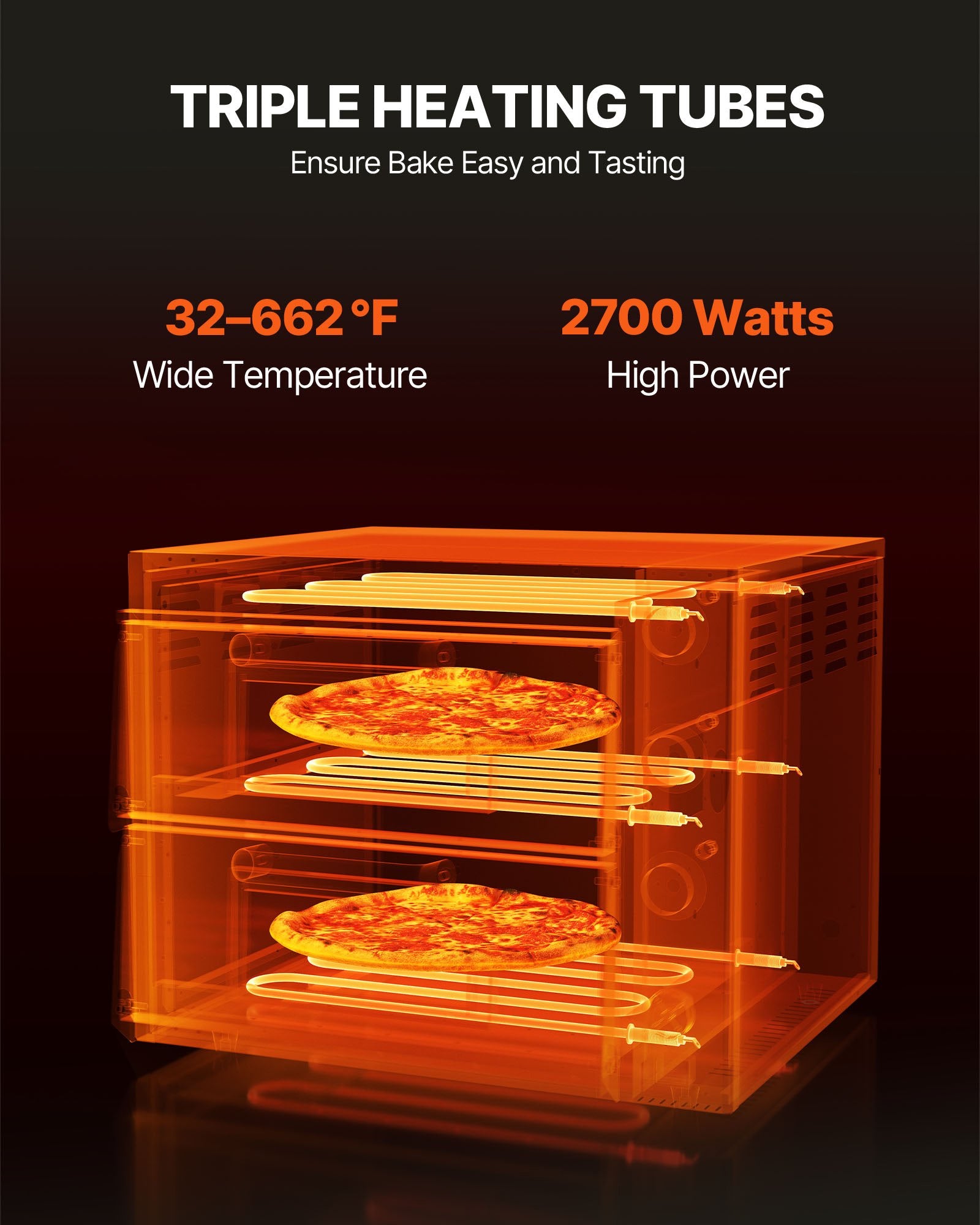 Commercial Pizza Oven Countertop, 14-Inch Double Deck Layer, Stainless Steel Electric Pizza Oven with Stone V952-FMDRPSLSCSXNVZD4XV3