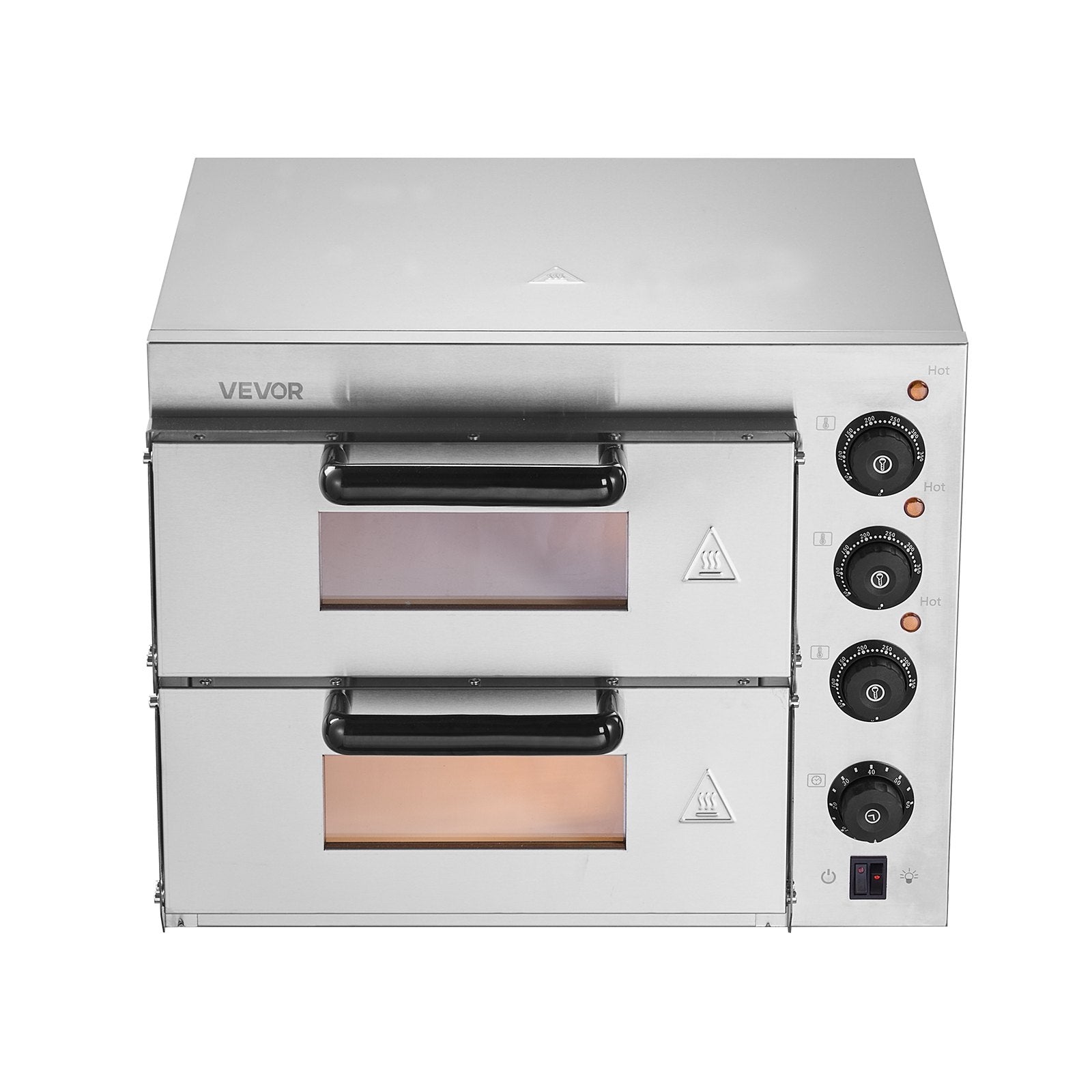 Commercial Pizza Oven Countertop, 14-Inch Double Deck Layer, Stainless Steel Electric Pizza Oven with Stone V952-FMDRPSLSCSXNVZD4XV3