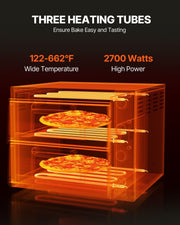Commercial Pizza Oven Countertop, 16-Inch Double Deck Layers, Stainless Steel Electric Pizza Oven with Stone V952-FMDRPSLSCSXNXR1RGV3