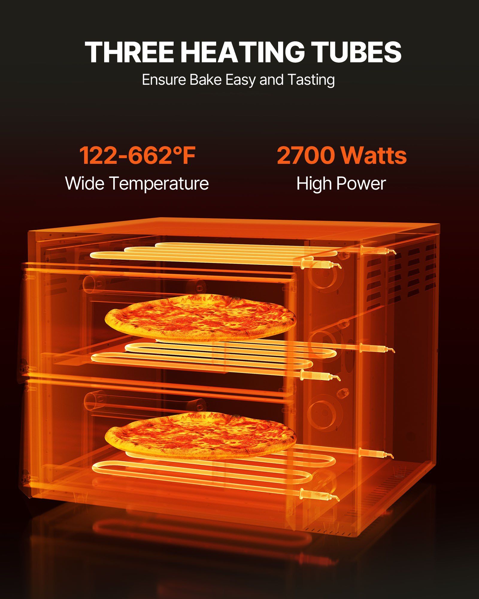 Commercial Pizza Oven Countertop, 16-Inch Double Deck Layers, Stainless Steel Electric Pizza Oven with Stone V952-FMDRPSLSCSXNXR1RGV3