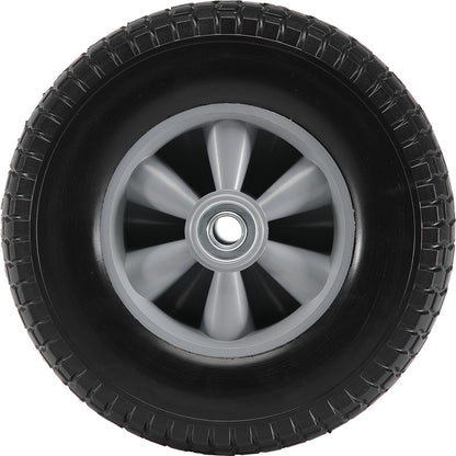 Solid PU Run-Flat Tire Wheel, 254 mm, 2-Pack, 81.6 kg Dynamic Load, 99.8 kg Static Load, Flat Free Tubeless V952-FPLJAZPU180LBKDVKV0