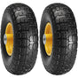 Solid PU Run-Flat Tire Wheel, 254 mm, 2-Pack, 181.4 kg Dynamic Load, 204.1 kg Static Load, Flat Free Tubeless V952-FPLJAZPU400LBUE89V0