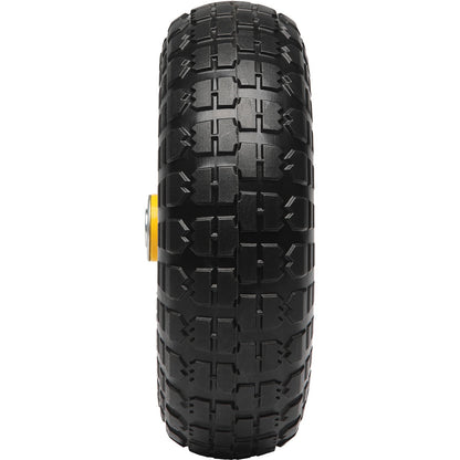 Solid PU Run-Flat Tire Wheel, 254 mm, 2-Pack, 181.4 kg Dynamic Load, 204.1 kg Static Load, Flat Free Tubeless V952-FPLJAZPU400LBUE89V0