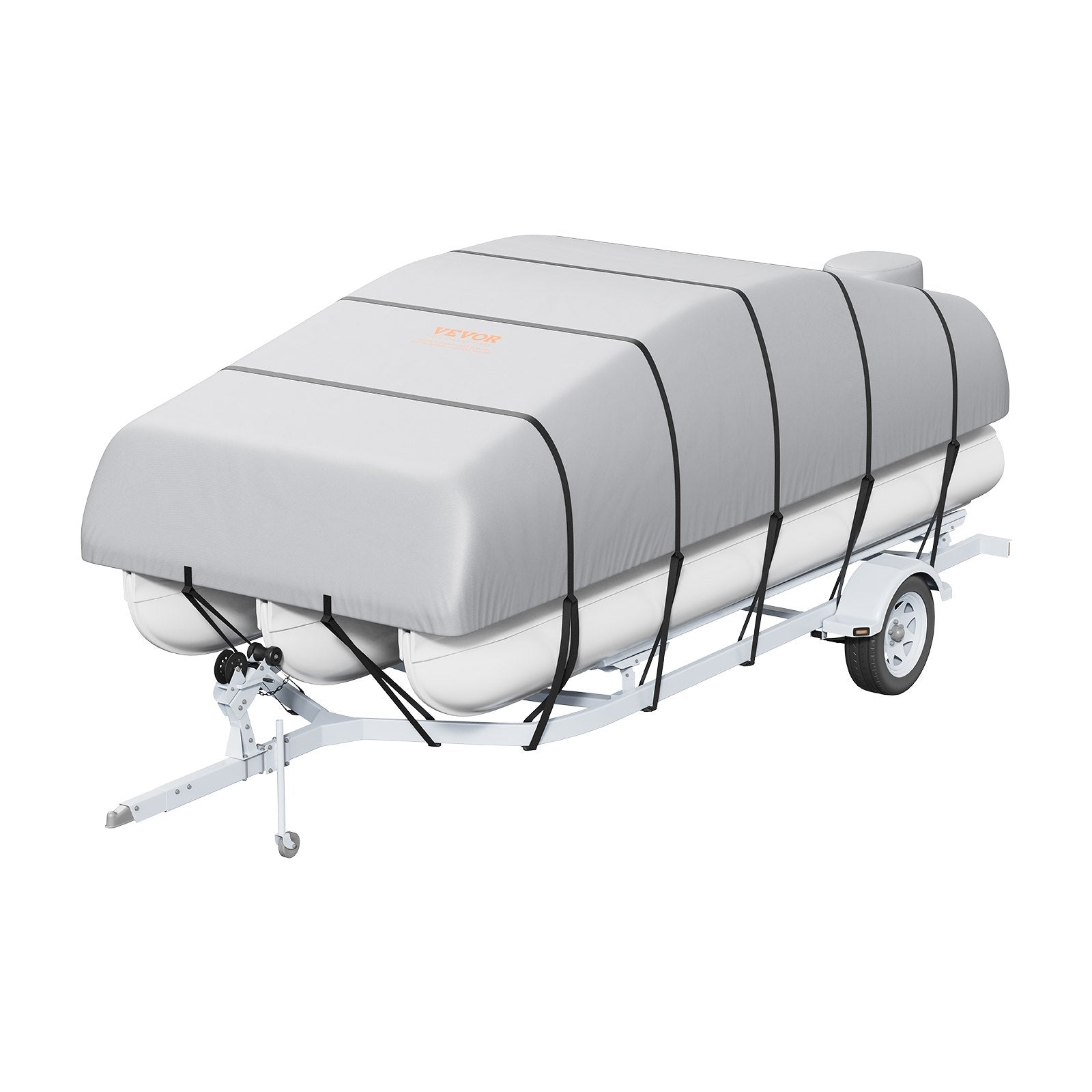 Pontoon Boat Cover 800D Waterproof Trailerable 19-20 ft with Storage Bag V952-FQCZX800D192KHIYZV0