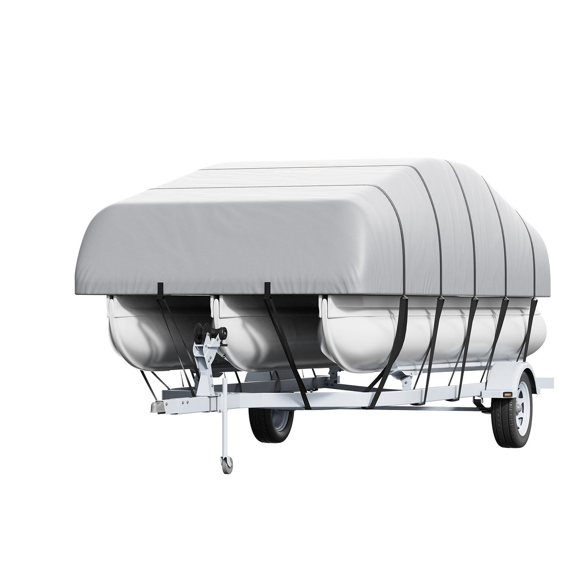 Pontoon Boat Cover 800D Waterproof Trailerable 19-20 ft with Storage Bag V952-FQCZX800D192KHIYZV0