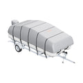 Pontoon Boat Cover 800D Waterproof Trailerable 23-24 ft with Storage Bag V952-FQCZX800D2328O284V0