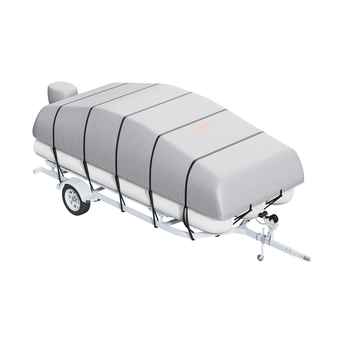 Pontoon Boat Cover 800D Waterproof Trailerable 23-24 ft with Storage Bag V952-FQCZX800D2328O284V0