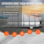 Pontoon Boat Cover 800D Waterproof Trailerable 23-24 ft with Storage Bag V952-FQCZX800D2328O284V0