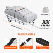 Pontoon Boat Cover 800D Waterproof Trailerable 23-24 ft with Storage Bag V952-FQCZX800D2328O284V0