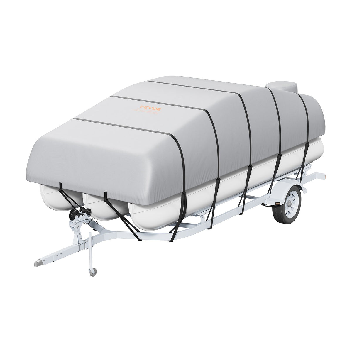 Pontoon Boat Cover 800D Waterproof Trailerable 23-24 ft with Storage Bag V952-FQCZX800D2328O284V0