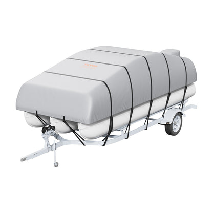 Pontoon Boat Cover 800D Waterproof Trailerable 23-24 ft with Storage Bag V952-FQCZX800D2328O284V0