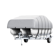 Pontoon Boat Cover 800D Waterproof Trailerable 23-24 ft with Storage Bag V952-FQCZX800D2328O284V0