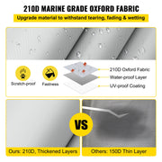 Pontoon Boat Cover, Fit for 17\'-20\' Boat, Heavy Duty 600D Marine Grade Oxford Fabric, UV Resistant V952-FQCZYCYCB21245KUNV0