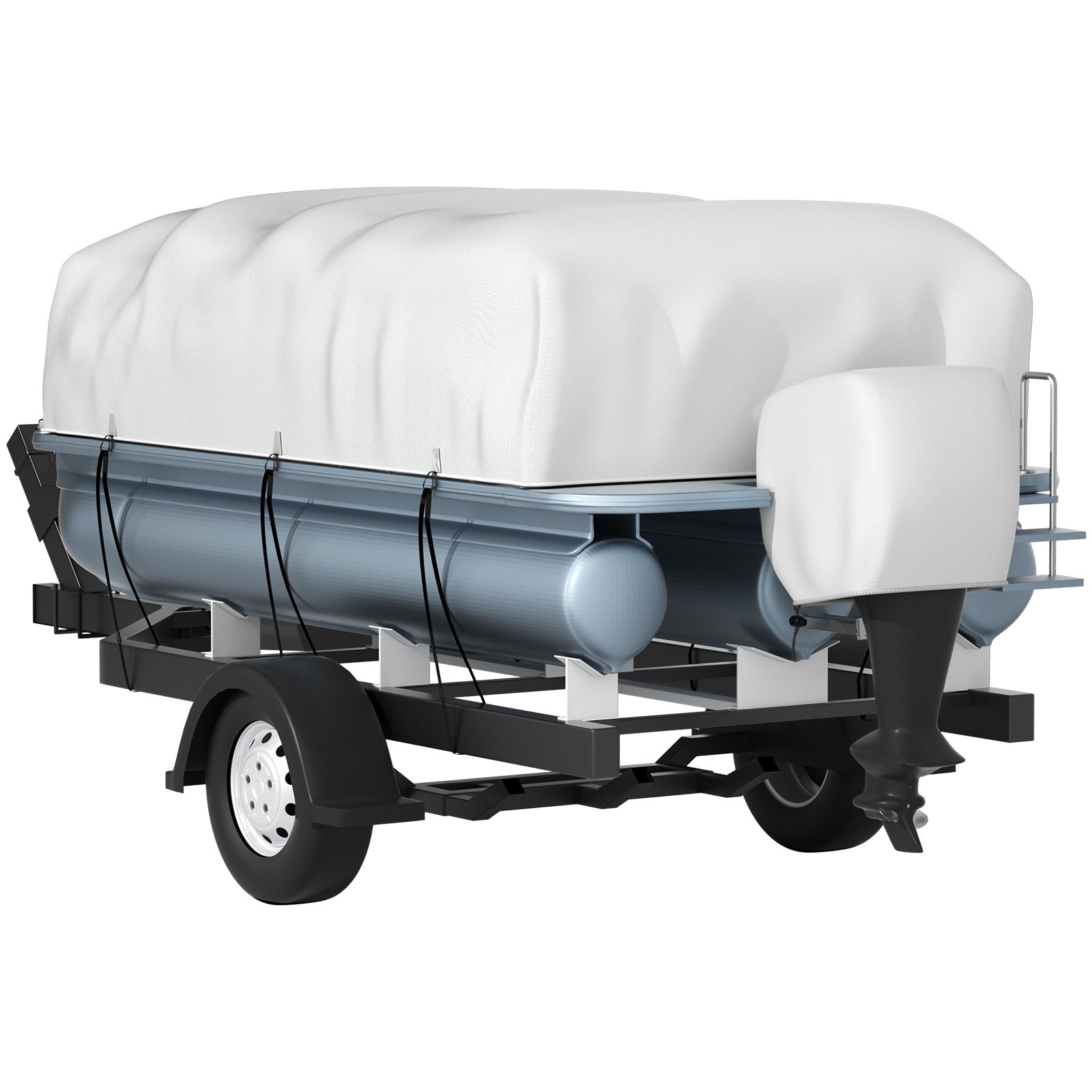 Pontoon Boat Cover, Fit for 17\'-20\' Boat, Heavy Duty 600D Marine Grade Oxford Fabric, UV Resistant V952-FQCZYCYCB21245KUNV0