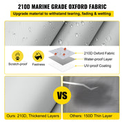 Pontoon Boat Cover, Fit for 25\'-28\' Boat, Heavy Duty 600D Marine Grade Oxford Fabric, UV Resistant V952-FQCZYCYCB2528M0J5V0