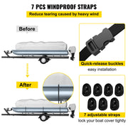 Pontoon Boat Cover, Fit for 25\'-28\' Boat, Heavy Duty 600D Marine Grade Oxford Fabric, UV Resistant V952-FQCZYCYCB2528M0J5V0