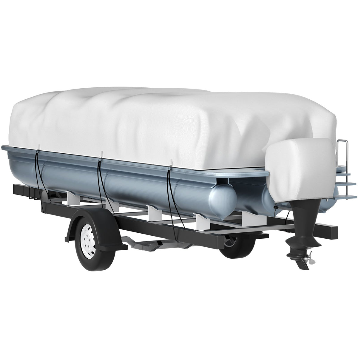 Pontoon Boat Cover, Fit for 25\'-28\' Boat, Heavy Duty 600D Marine Grade Oxford Fabric, UV Resistant V952-FQCZYCYCB2528M0J5V0