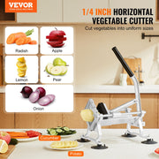 Commercial Vegetable Slicer, 1/4 inch Fruit Slicer, Stainless Steel and Aluminum Alloy Vegetable Cutter V952-FQQPJWS14INCM6M4PV0
