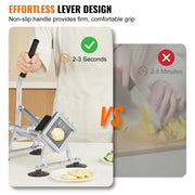Commercial Vegetable Slicer, 1/4 inch Fruit Slicer, Stainless Steel and Aluminum Alloy Vegetable Cutter V952-FQQPJWS14INCM6M4PV0