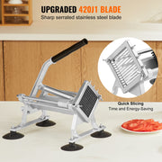 Commercial Vegetable Slicer, 1/4 inch Fruit Slicer, Stainless Steel and Aluminum Alloy Vegetable Cutter V952-FQQPJWS14INCM6M4PV0