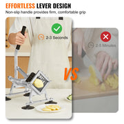 Commercial Vegetable Slicer, 1/2 inch Fruit Slicer, Stainless Steel and Aluminum Alloy Vegetable Cutter V952-FQQPJWS316INZRLGOV0