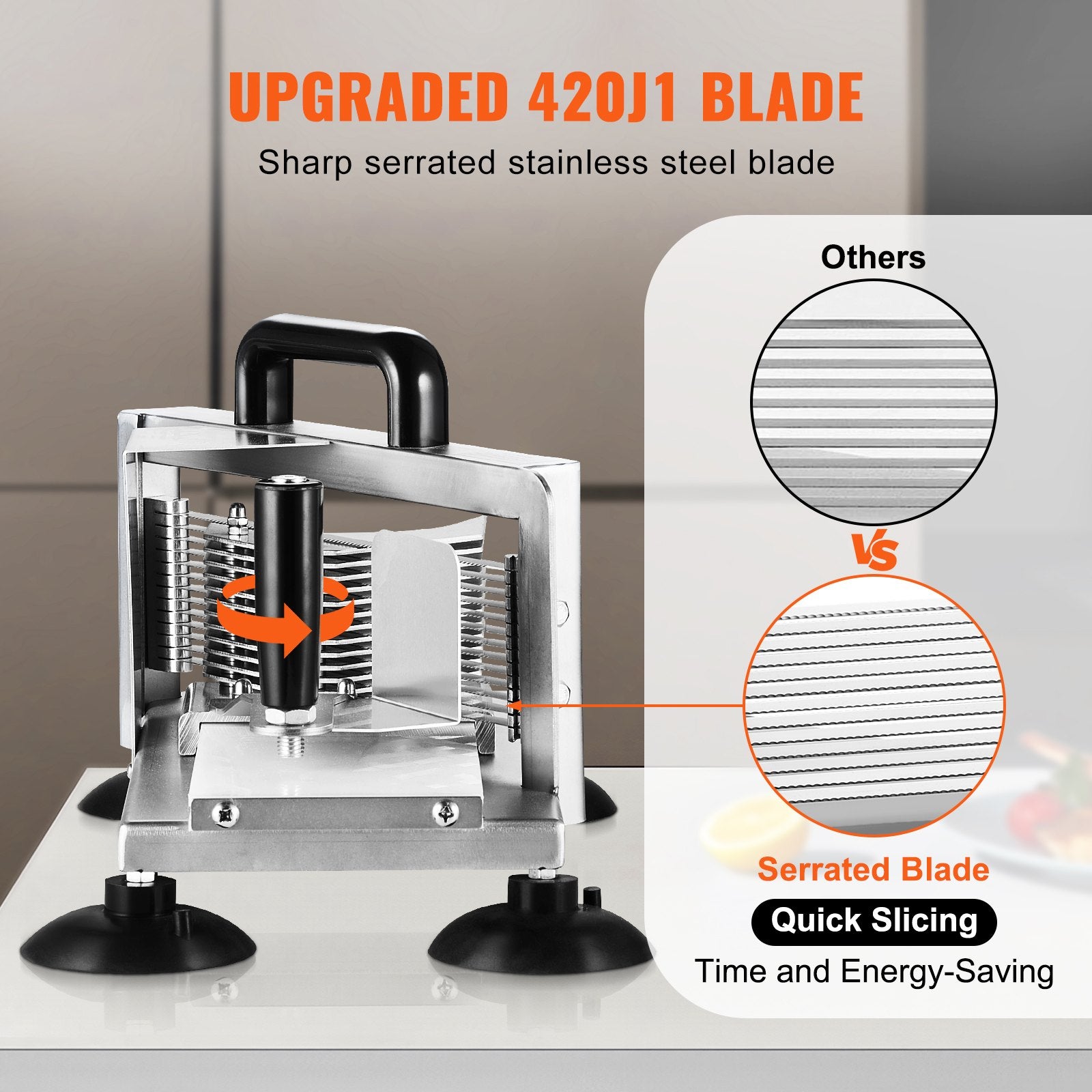 Commercial Tomato Slicer, 1/4"+3/8"+3/16" Tomato Cutter Slicer, Stainless Steel Heavy Duty Tomato Slicer V952-FQQPJZTS14388D14CV0