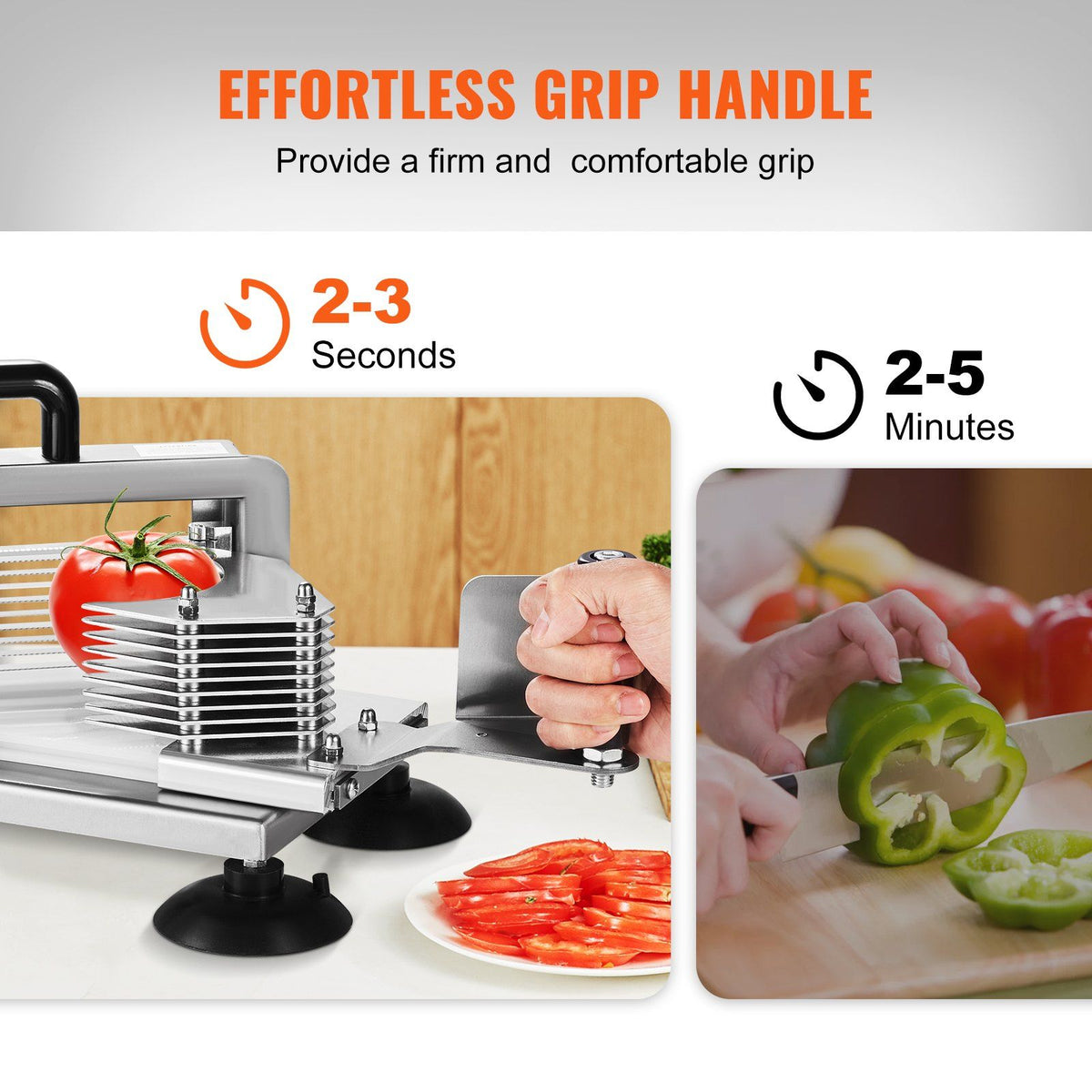 Commercial Tomato Slicer, 1/4 inch Tomato Cutter Slicer, Stainless Steel Heavy Duty Tomato Slicer Machine, V952-FQQPJZTS14INE1FJXV0