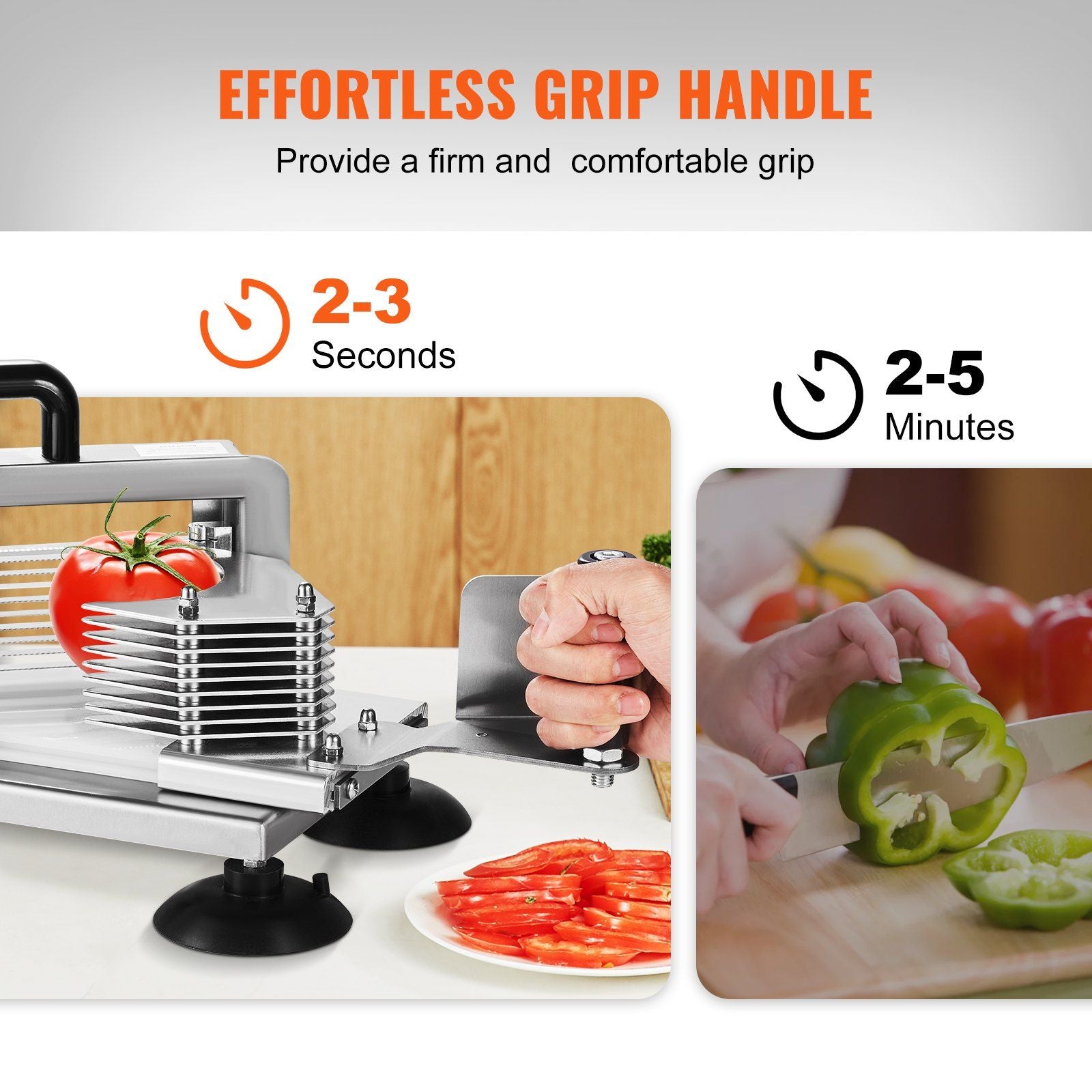 Commercial Tomato Slicer, 1/4 inch Tomato Cutter Slicer, Stainless Steel Heavy Duty Tomato Slicer Machine, V952-FQQPJZTS14INE1FJXV0
