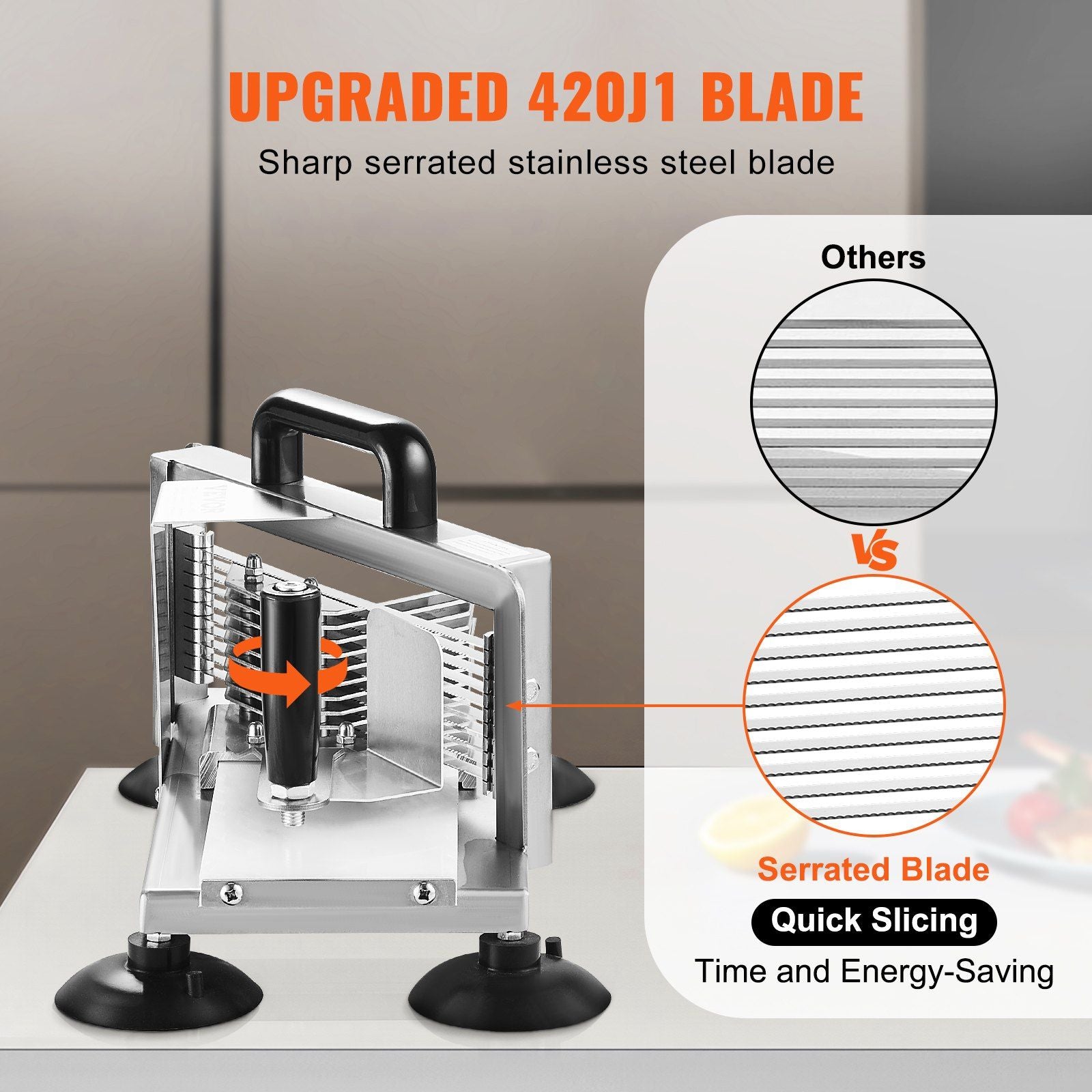Commercial Tomato Slicer, 1/4 inch Tomato Cutter Slicer, Stainless Steel Heavy Duty Tomato Slicer Machine, V952-FQQPJZTS14INE1FJXV0