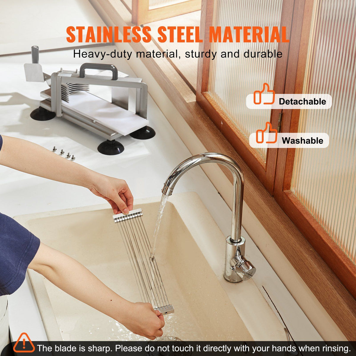 Commercial Tomato Slicer, 1/4 inch Tomato Cutter Slicer, Stainless Steel Heavy Duty Tomato Slicer Machine, V952-FQQPJZTS14INE1FJXV0