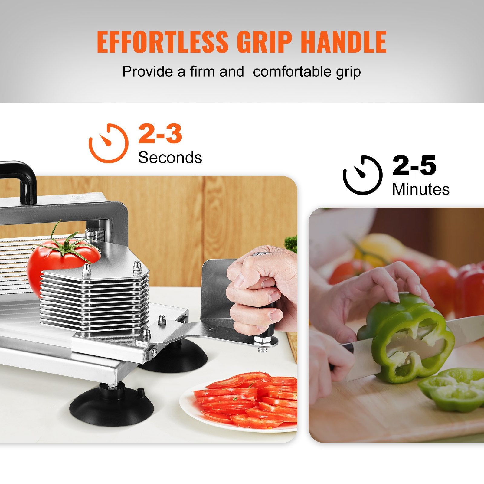 Commercial Tomato Slicer, 3/16 inch Tomato Cutter Slicer, Stainless Steel Heavy Duty Tomato Slicer Machine, V952-FQQPJZTS316I23N2VV0