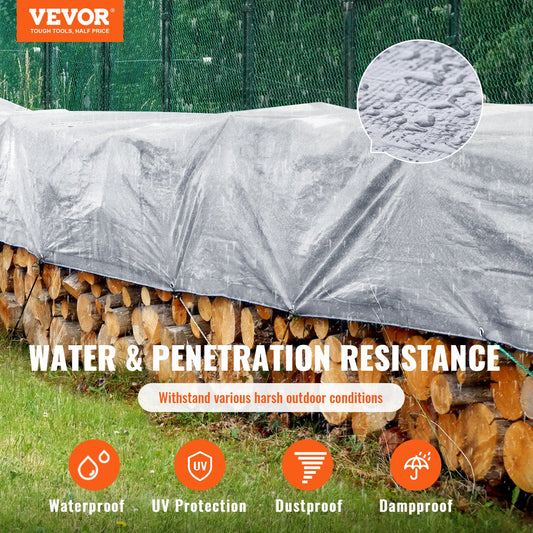 Tarp Waterproof Tarpaulin 20 x 30 ft 10 Mil Plastic Poly Tear UV Resistant V952-FSBWYNZPEPE207MCQV0