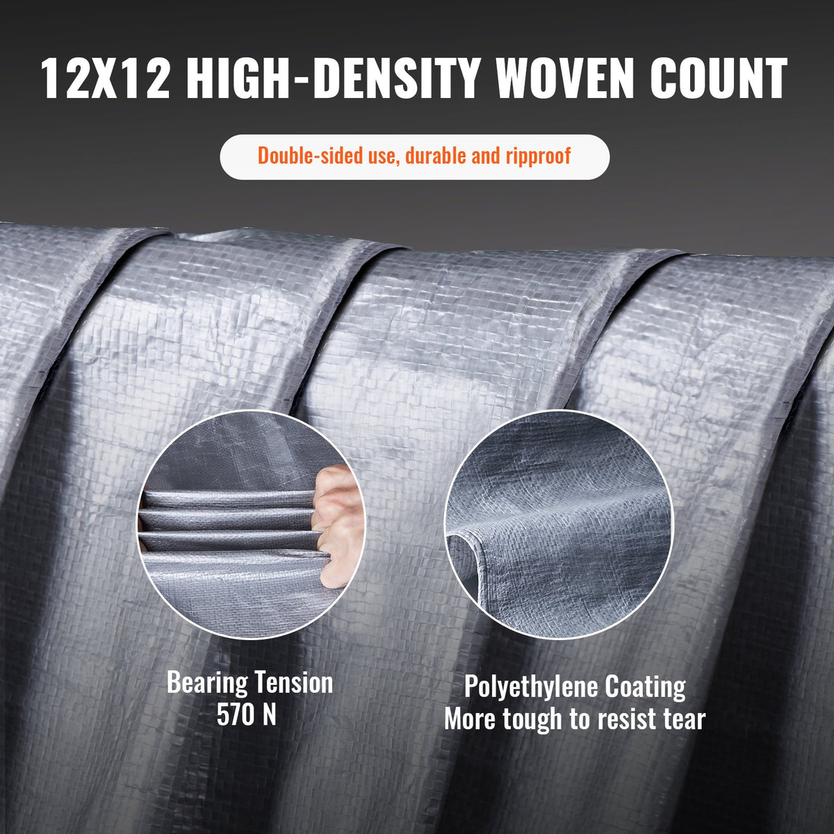 Tarp Waterproof Tarpaulin 20 x 30 ft 10 Mil Plastic Poly Tear UV Resistant V952-FSBWYNZPEPE207MCQV0