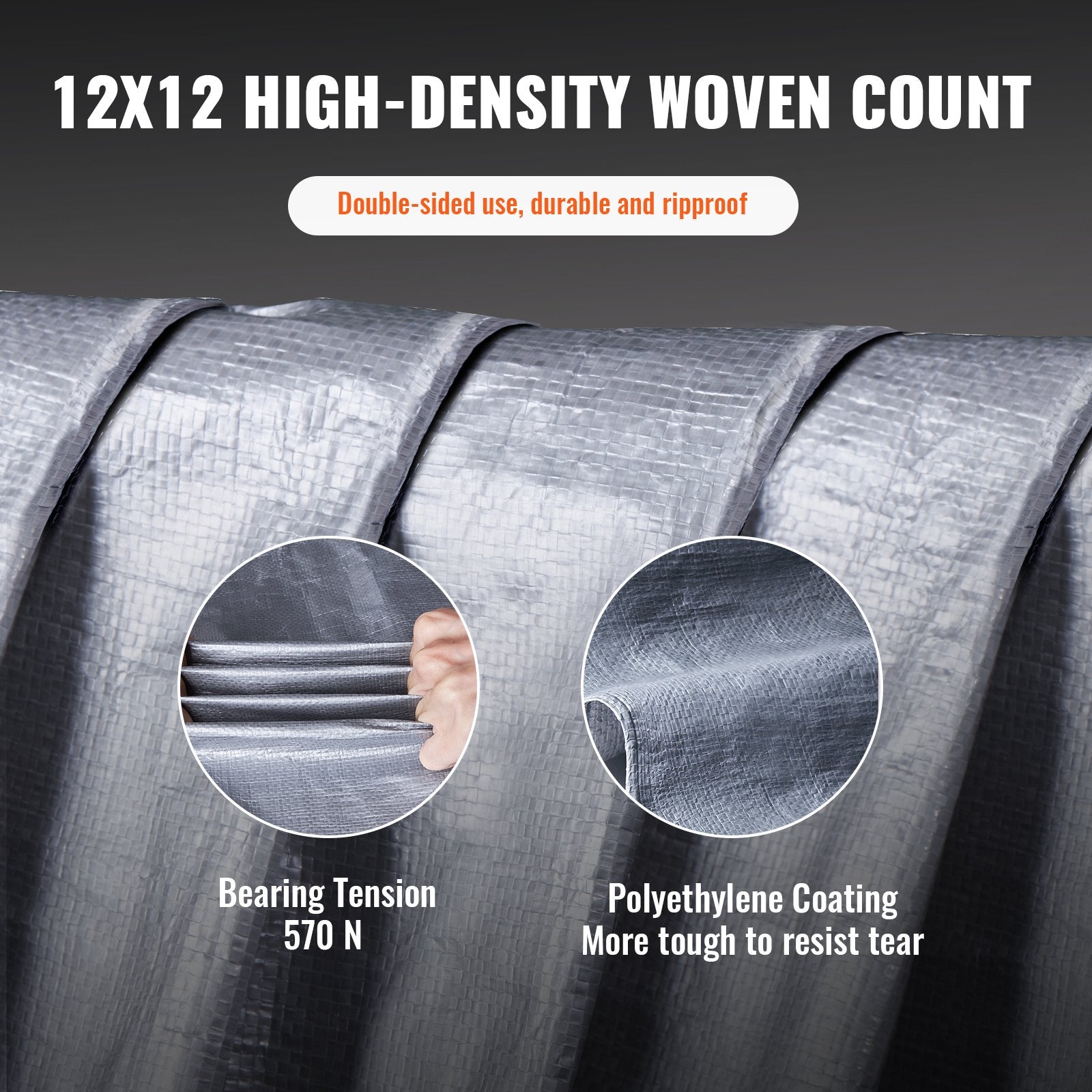Tarp Waterproof Tarpaulin 20 x 30 ft 10 Mil Plastic Poly Tear UV Resistant V952-FSBWYNZPEPE207MCQV0