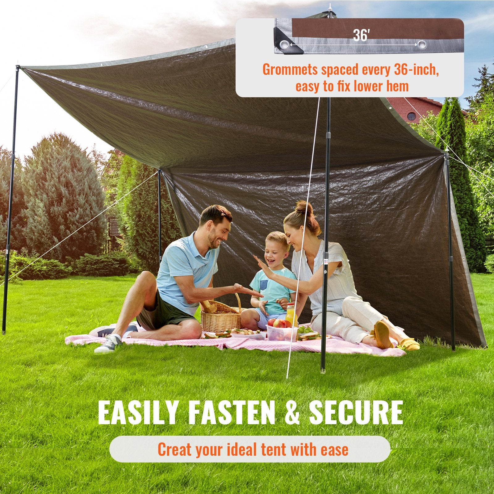 Tarp Waterproof Tarpaulin 20 x 30 ft 10 Mil Plastic Poly Tear UV Resistant V952-FSBWYNZPEPE207MCQV0