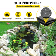 LLDPE Pond Liner 15x20 ft, Pond Liner 20 Mil, Fish Pond Liners for Waterfall, Pond and Fish Ponds V952-FSM15X20FT0000001V0