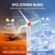 500W Wind Turbine Generator, 12V Wind Turbine Kit, 3-Blade Wind Power Generator with Anemometer, MPPT V952-FSSFLWLFDJ40N69K2V9