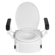 Raised Toilet Seat with Arms, 136.1 kg Load Capacity, 3-Level Adjustable Height, Widened Commode Elevated V952-FSSFSJGMTZDDNO6QU001V0
