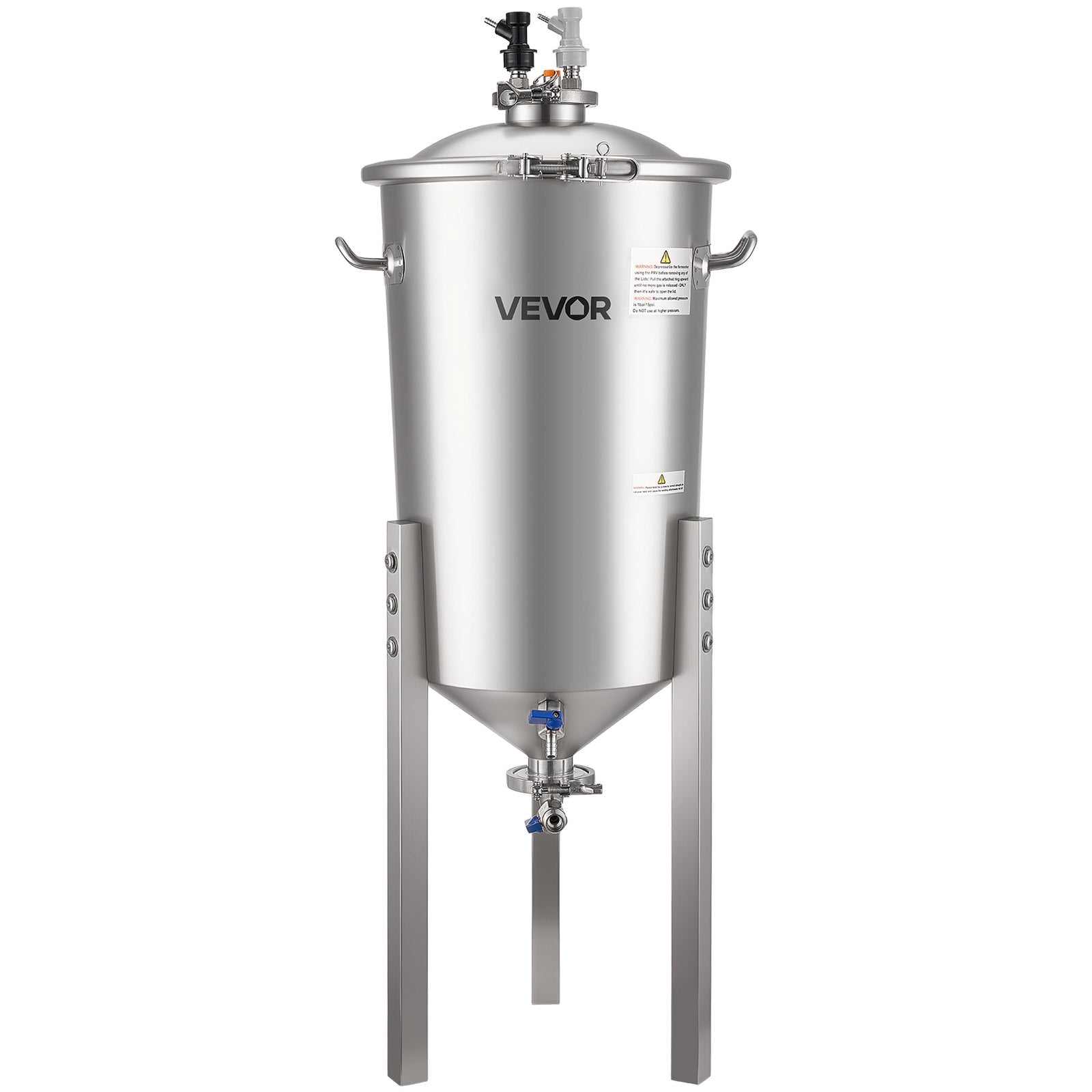 Stainless Steel Conical Fermenter, 8 Gal/30L Home Brewing Fermenation Tank, Brew Bucket Fermentor with V952-FSSPJNJXT2FTG68GV001V0