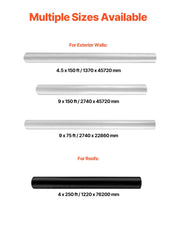 House Wrap, 1.37 x 45.72 m, 0.13 mm Thick Vapor Barrier, Heavy Duty Plastic Sheeting for Tear-resistant, Drop V952-FSTQM45FT150ANG7A001V0